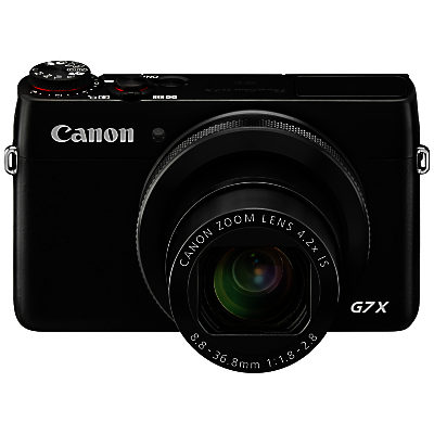 Canon PowerShot G7 X Digital Camera, HD 1080p, 20MP, 4.2X Optical Zoom, NFC, Wi-Fi, 3” LCD Screen